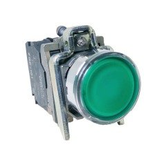 XB4BW33M5 SCHNEIDER YEŞİL LED YAYLI BUTON 220VAC ÇAP 22 METAL