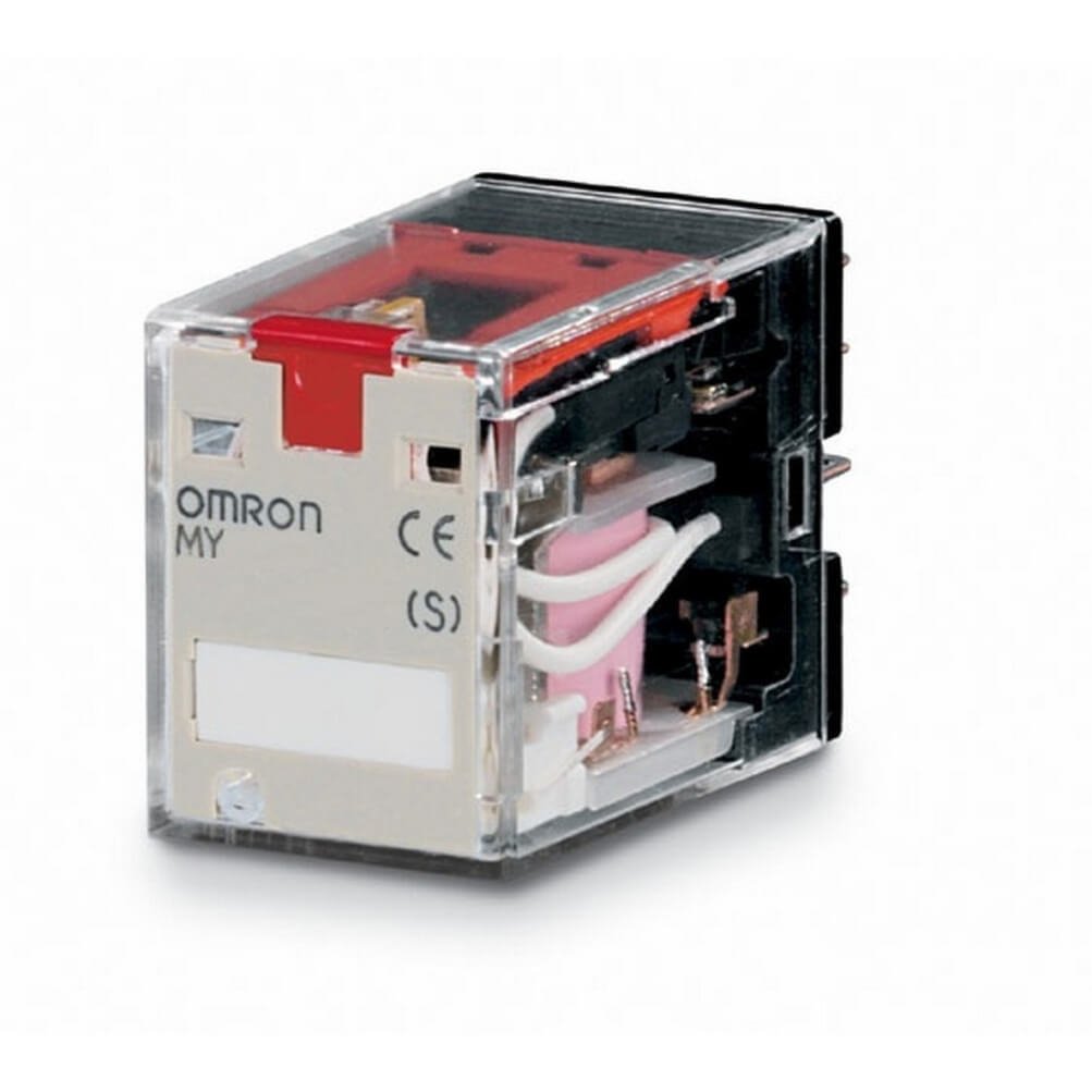 MY4IN 220/240VAC (S) OMRON RÖLE 230 V AC 4 KONTAK 5 A 14 BACAKLI LEDLİ TEST BUTONLU