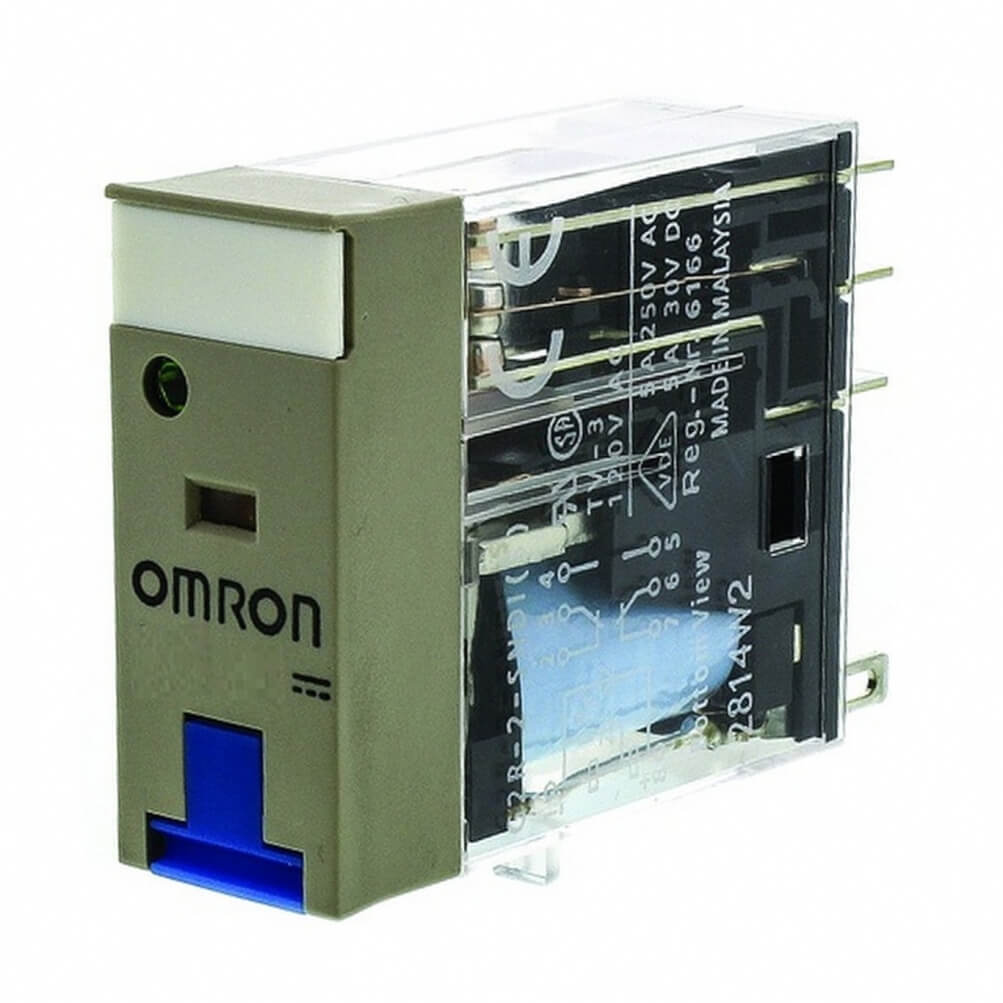 G2R-2-SNI 24VDC (S) OMRON RÖLE 24 V DC 2 KONTAK 5 A 8 BACAKLI LEDLİ TEST BUTONLU