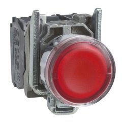 XB4BW34G5 SCHNEIDER KIRMIZI LED YAYLI BUTON 110-120VAC/DC ÇAP 22 METAL