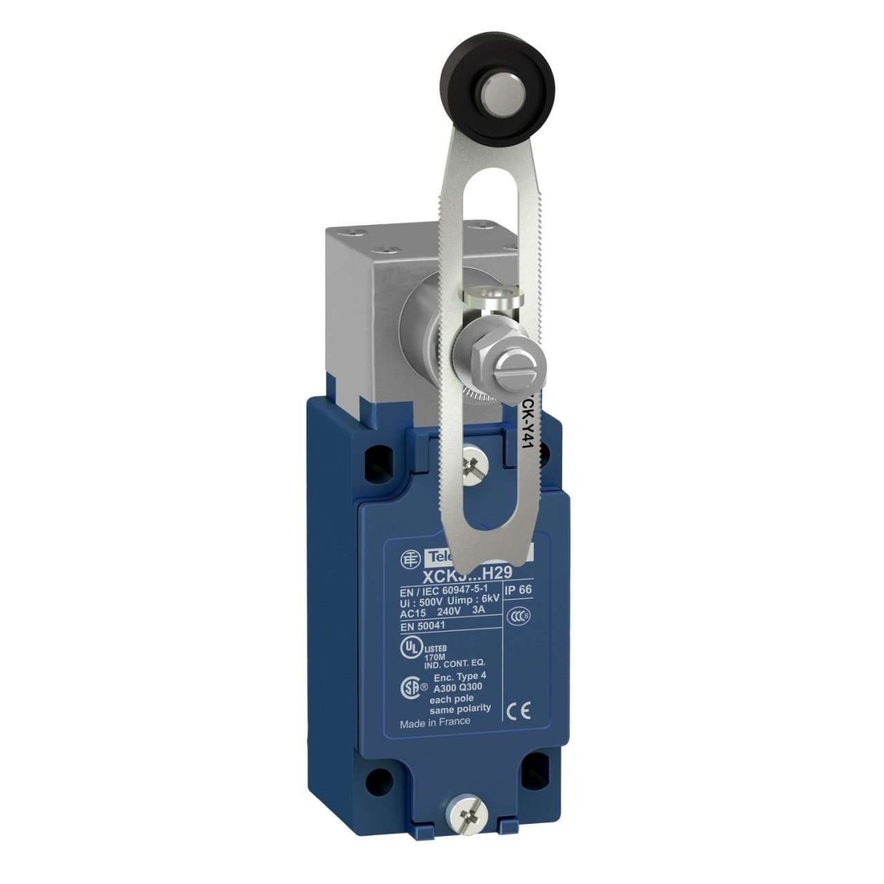 XCKJ10541 SCHNEIDER TELEMECANIQUE LİMİT SVİÇ TERMOPLAST MAKARALI MANİVELA NO+NC PG13