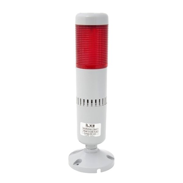 İL-XSB-T5-221 İLX 1 KATLI LED IŞIKLI KOLON 50 mm ÇAP 220 V AC KIRMIZI SABİT + BUZZER