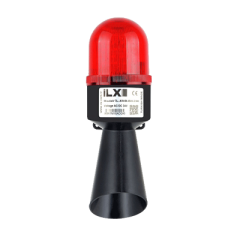 İL-XMB-QH-24K İLX 1 KATLI BORULU KORNA 70 mm ÇAP 24 V DC KIRMIZI MULTİ + BUZZER