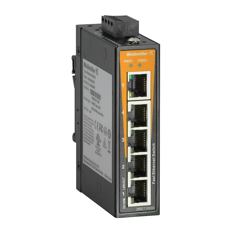 2682130000 WEIDMULLER IE-SW-EL05-5TX ETHERNET SVİÇ 5 PORT 12-48 V DC / 18-36 V AC 10/100 BASE TX METAL